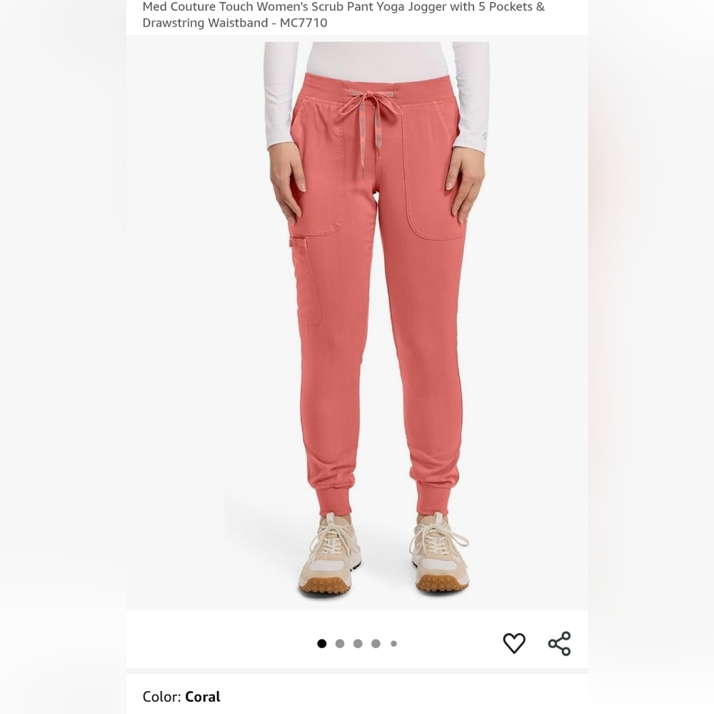 Med Couture Coral Jogger Pants